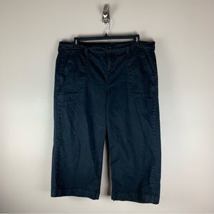 Torrid Black Wide Leg Cargo Capri Pants size 22